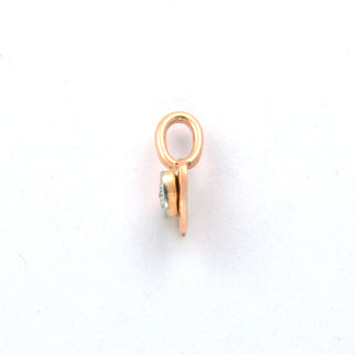 Diamantanhänger Herz aus 750 Rot- und Weißgold, nachhaltiger second hand Schmuck perfekt aufgearbeitet