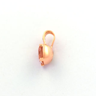 Anhänger aus 585 Roségold mit Morganit und Brillant, nachhaltiger second hand Schmuck perfekt aufgearbeitet
