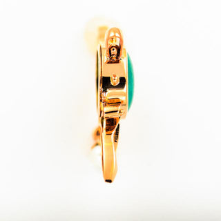 Anhänger aus 585 Rotgold mit Jade, Diamant und Perle, nachhaltiger second hand Schmuck perfekt aufgearbeitet