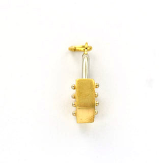 Anhänger Schloss aus 750 Gelb- und Weißgold, nachhaltiger second hand Schmuck perfekt aufgearbeitet