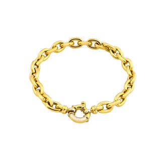 Ankerarmband aus 750 Gelbgold, nachhaltiger second-hand Schmuck perfekt aufgearbeitet
