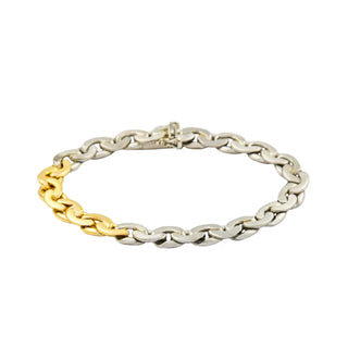 Apitzsch Ankerarmband aus 950 Platin/Gold, nachhaltiger second hand Schmuck perfekt aufgearbeitet