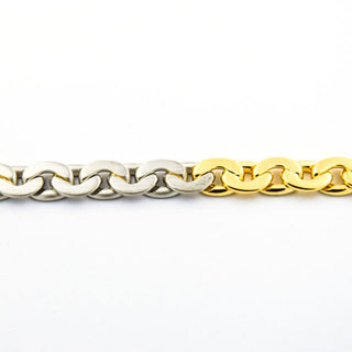 Apitzsch Ankerarmband aus 950 Platin/Gold, nachhaltiger second hand Schmuck perfekt aufgearbeitet
