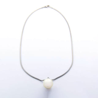 Apitzsch Kette mit Perlenanhänger aus 950 Platin mit Brillant, nachhaltiger second hand Schmuck perfekt aufgearbeitet