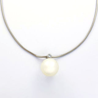 Apitzsch Kette mit Perlenanhänger aus 950 Platin mit Brillant, nachhaltiger second hand Schmuck perfekt aufgearbeitet