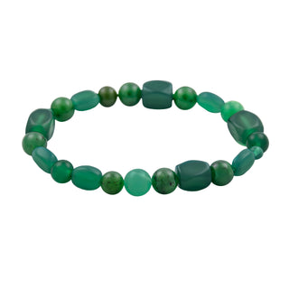 Armband mit Achat und Jade, nachhaltiger second hand Schmuck perfekt aufgearbeitet