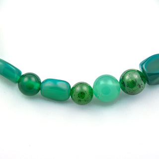 Armband mit Achat und Jade, nachhaltiger second hand Schmuck perfekt aufgearbeitet