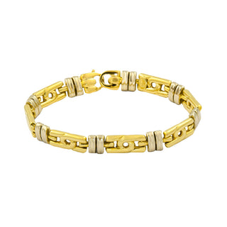Armband aus 750 Gelb- und Weißgold, nachhaltiger second hand Schmuck perfekt aufgearbeitet