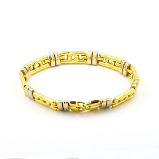Armband aus 750 Gelb- und Weißgold, nachhaltiger second hand Schmuck perfekt aufgearbeitet