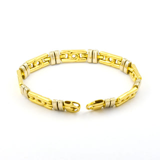 Armband aus 750 Gelb- und Weißgold, nachhaltiger second hand Schmuck perfekt aufgearbeitet