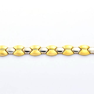 Armband aus 585 Gelb- und Weißgold, nachhaltiger second hand Schmuck perfekt aufgearbeitet