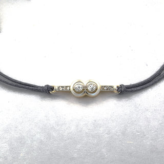 Diamantarmband aus 585 Gelb- und Weißgold, nachhaltiger second hand Schmuck perfekt aufgearbeitet