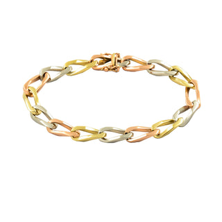 Armband aus 750 Gelb-, Rot- und Weißgold, nachhaltiger second hand Schmuck perfekt aufgearbeitet