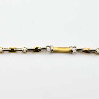 Armband aus 750 Gelb- und Weißgold, nachhaltiger second hand Schmuck perfekt aufgearbeitet