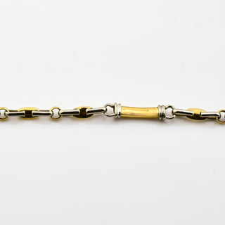 Armband aus 750 Gelb- und Weißgold, nachhaltiger second hand Schmuck perfekt aufgearbeitet