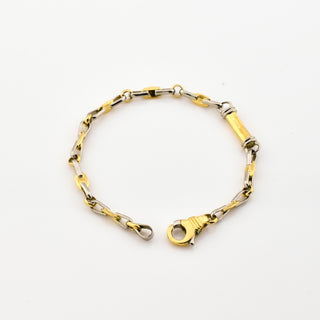 Armband aus 750 Gelb- und Weißgold, nachhaltiger second hand Schmuck perfekt aufgearbeitet