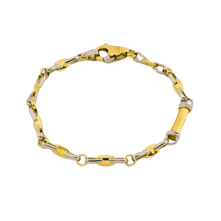 Armband aus 750 Gelb- und Weißgold, nachhaltiger second hand Schmuck perfekt aufgearbeitet