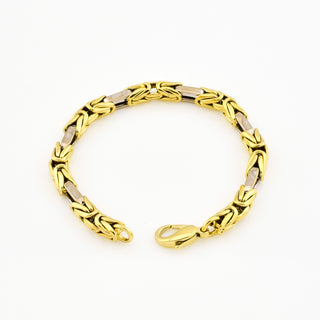 Armband aus 585 Gelb- und Weißgold, nachhaltiger second hand Schmuck perfekt aufgearbeitet