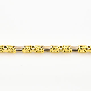 Armband aus 585 Gelb- und Weißgold, nachhaltiger second hand Schmuck perfekt aufgearbeitet