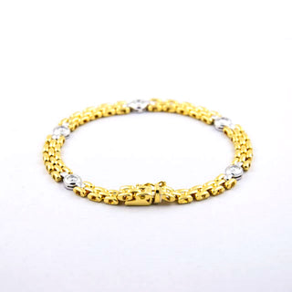 Brillantarmband aus 750 Gelb- und Weißgold, nachhaltiger second hand Schmuck perfekt aufgearbeitet