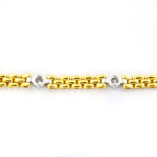 Brillantarmband aus 750 Gelb- und Weißgold, nachhaltiger second hand Schmuck perfekt aufgearbeitet
