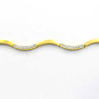 Brillantarmband aus 585 Gelb- und Weißgold, nachhaltiger second hand Schmuck perfekt aufgearbeitet