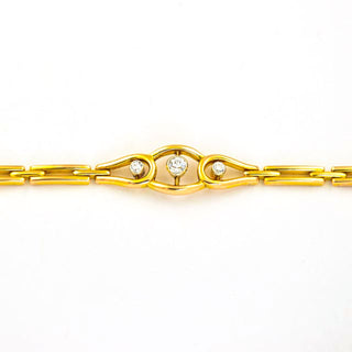 Brillantarmband aus 585 Gelb- und Weißgold, nachhaltiger second hand Schmuck perfekt aufgearbeitet