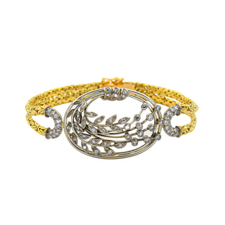 Diamantarmband aus 750 Gelb- und Weißgold, nachhaltiger second hand Schmuck perfekt aufgearbeitet
