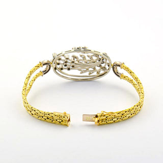 Diamantarmband aus 750 Gelb- und Weißgold, nachhaltiger second hand Schmuck perfekt aufgearbeitet