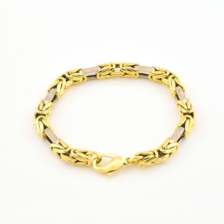 Armband aus 585 Gelb- und Weißgold, nachhaltiger second hand Schmuck perfekt aufgearbeitet