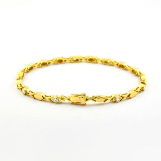 Brillantarmband aus 750 Gelbgold, nachhaltiger second hand Schmuck perfekt aufgearbeitet