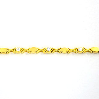 Brillantarmband aus 750 Gelbgold, nachhaltiger second hand Schmuck perfekt aufgearbeitet