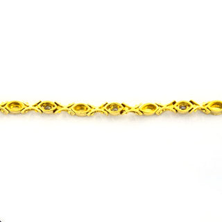 Brillantarmband aus 750 Gelbgold, nachhaltiger second hand Schmuck perfekt aufgearbeitet