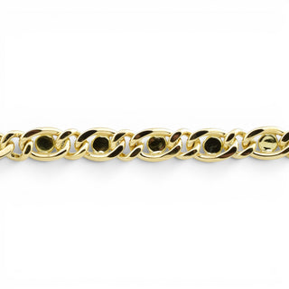Armband aus 585 Gelbgold mit Lapislazuli und Mondstein, nachhaltiger second-hand Schmuck perfekt aufgearbeitet