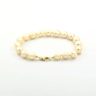 Perlenarmband aus 585 Gelbgold, nachhaltiger second hand Schmuck perfekt aufgearbeitet