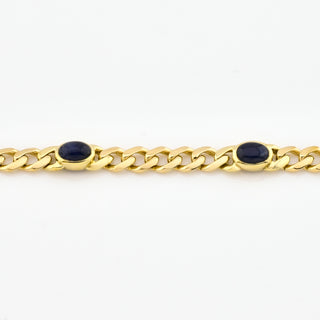 Saphirarmband aus 585 Gelbgold, nachhaltiger second hand Schmuck perfekt aufgearbeitet