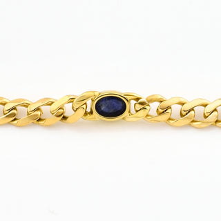 Saphirarmband aus 585 Gelbgold, nachhaltiger second hand Schmuck perfekt aufgearbeitet