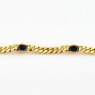 Saphirarmband aus 585 Gelbgold, nachhaltiger second hand Schmuck perfekt aufgearbeitet