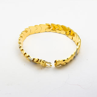 Armband aus 585 Gelb- und Weißgold mit Diamant, nachhaltiger second hand Schmuck perfekt aufgearbeitet