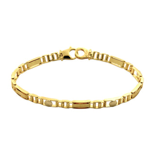 Armband aus 585 Gelb- und Weißgold, nachhaltiger second-hand Schmuck perfekt aufgearbeitet