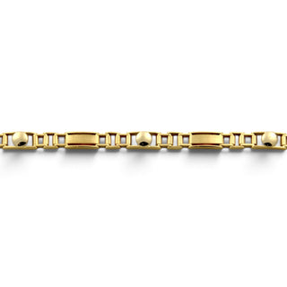 Armband aus 585 Gelb- und Weißgold, nachhaltiger second-hand Schmuck perfekt aufgearbeitet