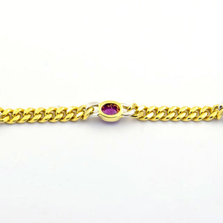 Armband aus 585 Gelb- und Weißgold mit Rubin und Brillant, nachhaltiger second hand Schmuck perfekt aufgearbeitet