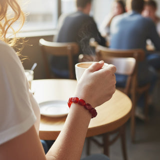 Armband mit Karneol, nachhaltiger second-hand Schmuck perfekt aufgearbeitet