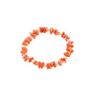 Korallenarmband mit Perle, nachhaltiger second hand Schmuck perfekt aufgearbeitet