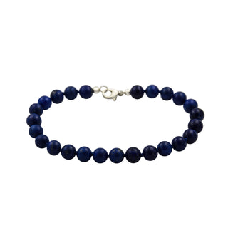 Armband aus Lapislazuli mit Schließe aus 925 Silber, nachhaltiger second hand Schmuck perfekt aufgearbeitet