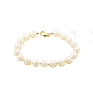 Perlenarmband mit Schließe aus 585 Gelbgold, nachhaltiger second hand Schmuck perfekt aufgearbeitet
