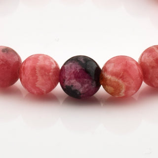 Armband mit Rhodochrosit und Rhodonit, nachhaltiger second hand Schmuck perfekt aufgearbeitet