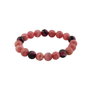 Armband mit Rhodochrosit und Rhodonit, nachhaltiger second hand Schmuck perfekt aufgearbeitet