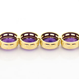 Armband aus 585 Roségold mit Amethyst, nachhaltiger second hand Schmuck perfekt aufgearbeitet