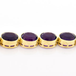 Armband aus 585 Roségold mit Amethyst, nachhaltiger second hand Schmuck perfekt aufgearbeitet